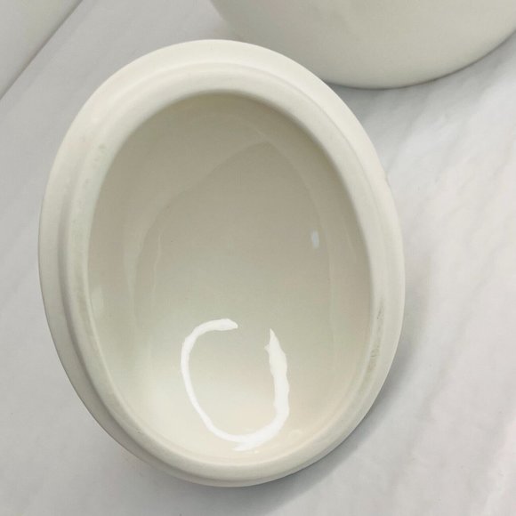 Paris Royal White Glass Oval Trinket Jewelry Box Bird Flowers on Lid No Flaws - Picture 10 of 12